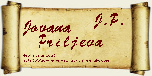 Jovana Priljeva vizit kartica